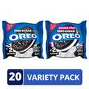 OREO Zero Sugar and OREO Double Stuf Zero Sugar Chocolate Sandwich Cookies Variety Pack, 20 Snack Packs (2 Cookies Each) (EXP 12/17/26)