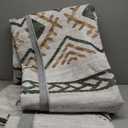 Area Rug for Living Room 10x14: Large Washable Boho Moroccan Rugs Geometric Neutral Rug, Non-Slip Foldable Morden Farmhouse Indoor Floor Carpet for Bedroom Dining Room Home Office（Brown Green,10'x14'）