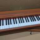UISCOM Digital Piano Keyboard 88 Key Semi-Weighted for Beginners,Full Size Electric Piano with Stand,Triple Pedal,Adapter,Sheet Music Stand,Headphone,USB-MIDI Compatible,Wood Brown, URS25 with Stand