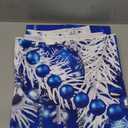 LYCGS 7x5ft Blue Christmas Backdrop Merry Xmas Winter Snowflake Photography Background Winter Birthday Party Baby Shower Backdrop X-321