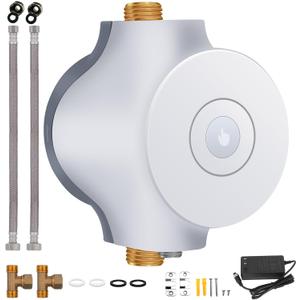 Smart Instant Hot Water Recirculating Pump System NSF/ANSI 61 & 372 for Tanked, Tankless Water Heater 3 speed Bulit-in Thermostat Recirculating Pump for Water Heater Extremely Quiet HBS24-12