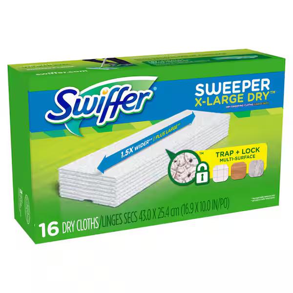 Swiffer Sweeper X-Large Dry Sweeping Cloth Refills Unscented 2 Pack 32 Count