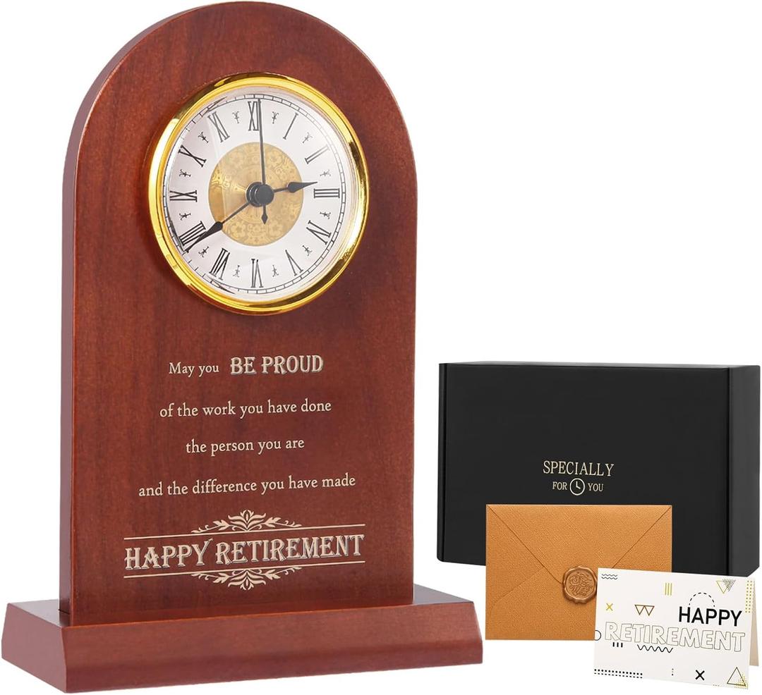 Retirement Clock for Woman Men Employee, Happy Retirement Gifts for Coworker, Nurse, Veterans, Teacher, Boss,Congratulations Retired Gifts,Retirement Gift Basket,Retirement Gift Clock