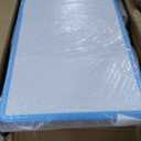 monleelnom Children's Table and Chair Set Suitable for Boys and Girls Age 2-12 Height Adjustable Table top Can be Painted with 6 Seats Suitable for Family Learning Daily use (Sky blueBlue)