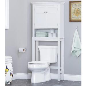 Spirich Over The Toilet Storage Cabinet, Bathroom Shelf Over The Toilet, Over Toilet Bathroom Organizer (White)