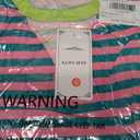 KLWCJFFF Women Striped Oversized Sweatshirt Long Sleeve Crewneck Hoodies Shirts 2024 Fall Pullover Top Trendy Preppy Clothes Pink Green, Size: M