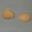 RELIRELIA Women's Sticky Self Adhesive Invisible Strapless Reusable Silicone Push Up Backless Bra (30-40B, Nude)