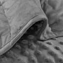Reversible Weighted Blanket for All Season, Luxury Velvet, Warm and Cool, Adult 15Lb Grey Weighted Blanket, Enjoy Sleeping Anywhere (Grey,60"x80" 15lbs)