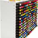 Art Marker Organizer Rack for 240 Markers, Marker Holder Watercolour Brushes Pen Holder With Removable Partition Panels, Color Pencil Storage for Desk