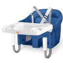 MTWML Portable High Chair for Table,Hook On High Chair that Attaches to Table,Space Saver Clip On Counter Seat for Baby,Easy Clean Baby Feeding Clamp Seat with Carry Bag for Travel (StripeBlue)