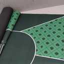 YUZPKRSI 70 x 35 Inch Poker Mat, 8 Players Texas Hold'em Poker Rubber Mat Poker Topper for Tables, Folding Portable Poker Table Top Layout w/Carrying Bag for Poker Games, Blackjack, Casino (70 X 35 Inch-green)