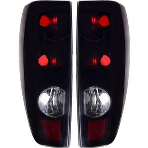 Boine Tail Light Compatible With Chevrolet Chevy Colorado GMC Canyon 2004-2012 Driver and Passenger Side Rear Light Black Smoked Housing Brake Lamps Replaces GM2801164