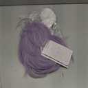 Short Purple Wig Cosplay Costume Wig Anime Halloween Wig (silvery White),9.92 x 7.83 x 1.89 in