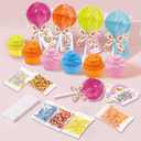 8 Pack Easter Party Favors Supplies - Lollipop Shaped Slime with Cards, Accessories -Soft Butter Slime Easter Basket Stuffers for Boys Girls