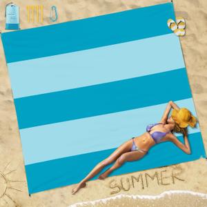 Famstar Beach Blanket Sandproof Waterproof 78''×81''1-5 Adults Oversized, Compact Lightweight Durable Beach Mat for Travel Camping Hiking Picnic Blanket