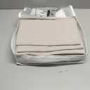 Linen Feel Cream Grey Duvet Cover Super Queen Size 98'' L x 90'' W, Percale 100% Washed Cotton Duver Cover with Zipper Closure Plus 2 Pillowcases, Oeko TEX Standard Certificated