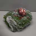 6 Pcs Christmas Mini Wreaths for Cabinets Bulk 7.87 Small Xmas Wreath for Kitchen Candle Ring with Glitter Red White Candy Cane Ribbon Bow Pine Berries Christmas Decor for Home Window Door