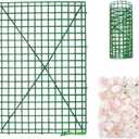 Efavormart 10 Pack | 24"X16" Dark Green DIY Plastic Mesh Flower Wall Panel Fences, Artificial Plant Wall Backdrop Grid Frames