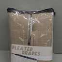 Viral Thick Burlap 102 Inch Long Patio Sliding Door Curtains, Country Pinch Pleated Taupe Natural Linen Double Layer Blackout Curtain Soundproof Privacy Cottagecore Window Drapes 2 Panel (Burlywood Birch)