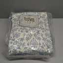 jinchan Zenith Floral Runner Rug 3x8 Washable Kitchen Runner Non-Slip Low-Pile Soft Carpet Runner Botanical Throw Rug for Hallway Entryway Laundry Room Bedroom Blue/Cream