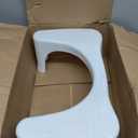 Squatty Potty Simple Curve Bathroom Toilet Stool 7" White