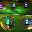 Solar Powered Waterproof Garden Lights 4 Pack Lighthouse Design for Outdoor Garden Lighting, Backyard Decorations & DIY Backyard Patio, Must-Have for Patio Lovers, 2.5 x 2.5 x 16 inches