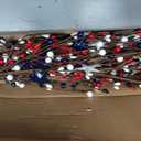 Childom 6 Pcs Red White and Blue Flowers Artificial for Memorial Day Decorations,4th of July Decorations,16 Inch Patriotic Star Accessories,Patriotic Floral Stems for Home,Party,Table Centerpieces