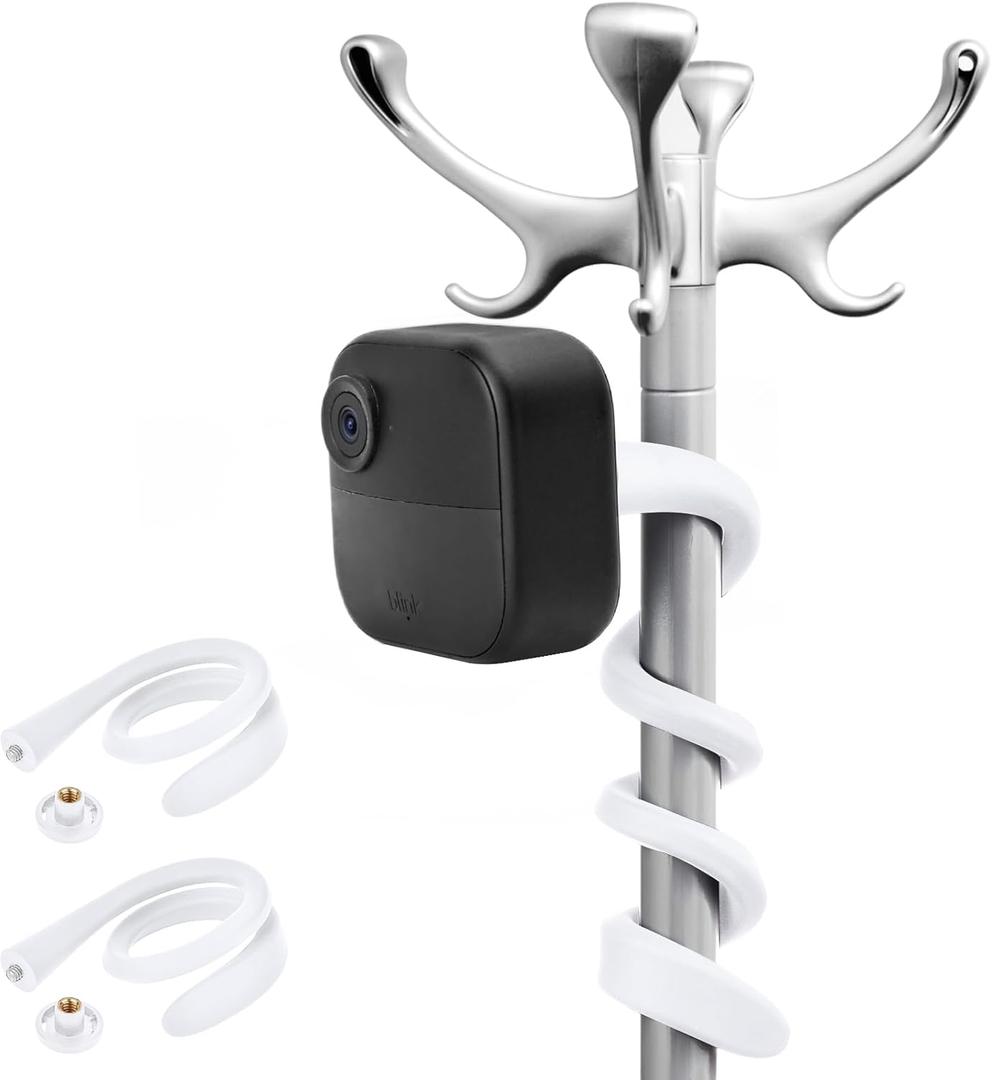 ALERTCAM 2Pack Flexible Twist Mount for Blink Outdoor 2K+ / Outdoor 4 (4th Gen) / (3rd Gen) Blink XT / XT2 / Mini, Perfect for Home Security Camera System - White