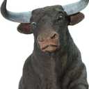 Safari Ltd. Black Bull Figurine - Detailed 6" Plastic Model Figure - Fun Educational Play Toy for Boys, Girls & Kids Ages 3+