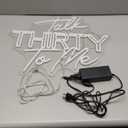 Talk Thirty To Me Neon Sign,30th Birthday Decor Sign, Birthday Party Welcome Sign, 30th Birthday gifts for her Size:20x15inches