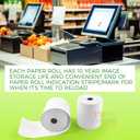 (10 Rolls) 3 1/8" x 230' Thermal Paper, Premium Quality POS Receipt Paper for Retail Business Cash Register, Fits Most Credit Card Terminal Point Of Sale