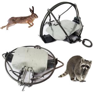2 Packer Outdoor Spring Trap Easy Set Weather-Resistant Outdoor Durable Reusable Trap Solid Metal for Home & Yard & Garden (6in - 2 Packer)