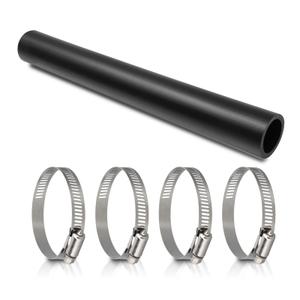 TKKEUEP 3' Length Gasoline Fuel Filler Neck Hose with 4 Hose Clamps,1 1/2 inches Inside Diameter Fuel Hose, Reinforced Gas tank filler hose (straight, 1 1/2" ID)
