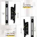 2 Point Bolt Mortise Lock Body Replacement Parts Fit Pella Storm Door Handleset, Matte Black