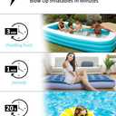 Electric Air Pump for Inflatables- 2×2000mAH Rechargeable Battery Powered Air Mattress Pump- Cordless Portable Air Pump, Quick-Fill Inflator Pump for Camping Air Mattress Bed, Pool Floats Toys, Boats