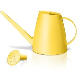 TTAOE GN Plastic Watering Can  for Indoor and Outdoor House Plant Garden  with Long Spout  1/2 Gallon  Yellow