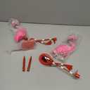 Solar Outdoor Lights Christmas Decor, Solar Xmas Flamingo Lights Waterproof Garden Decor, Flamingo Stake Lights for Yard Pathway Patio Festive Decoration-2 Pack