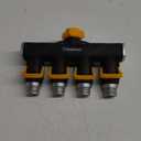 Melnor 65135AMZ 4 Way Lever Flow Through Valve Connector Bundle, Yellow, Black