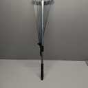 Adjustable 32 to 63 Inch Extendable Metal Tool for Lawn Care - Collapsible Garden Design with Steel Tines, Tight Spaces & Yard Debris Handling, Non-Slip Ergonomic Handle