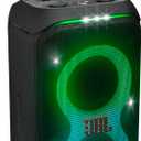 JBL PartyBox Stage 320 - Portable Party Speaker with Telescopic Handle & Wide, Sturdy Wheels, Powerful JBL Pro Sound, Futuristic lightshow, Up to 18 Hours of Play time, Splash Proof (Black)