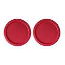 Replacement Lids fits Pyrex 4-Cup Glass Food Storage Container Bowls, 6-Inch Plastic Round Lids Covers for Pyrex 7201-PC, Airtight & Leakproof (2-Pack, Red)