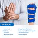 Fanwer Resting Hand Splint, Stroke Hand Therapy Equipment for Stroke Recovery Patients, Carpal Tunnel Syndrome, Arthritis, Tendinitis, Metacarpal Breaks (Medium Left)