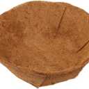 EROCK 2PCS Round Replacement Coco Liner for Hanging Basket - 24 inch Foldable Coco Pad for 16/14 / 12 inch Coconut Fiber Plant Basket Liner, Garden Planter Flower Pot (Round)