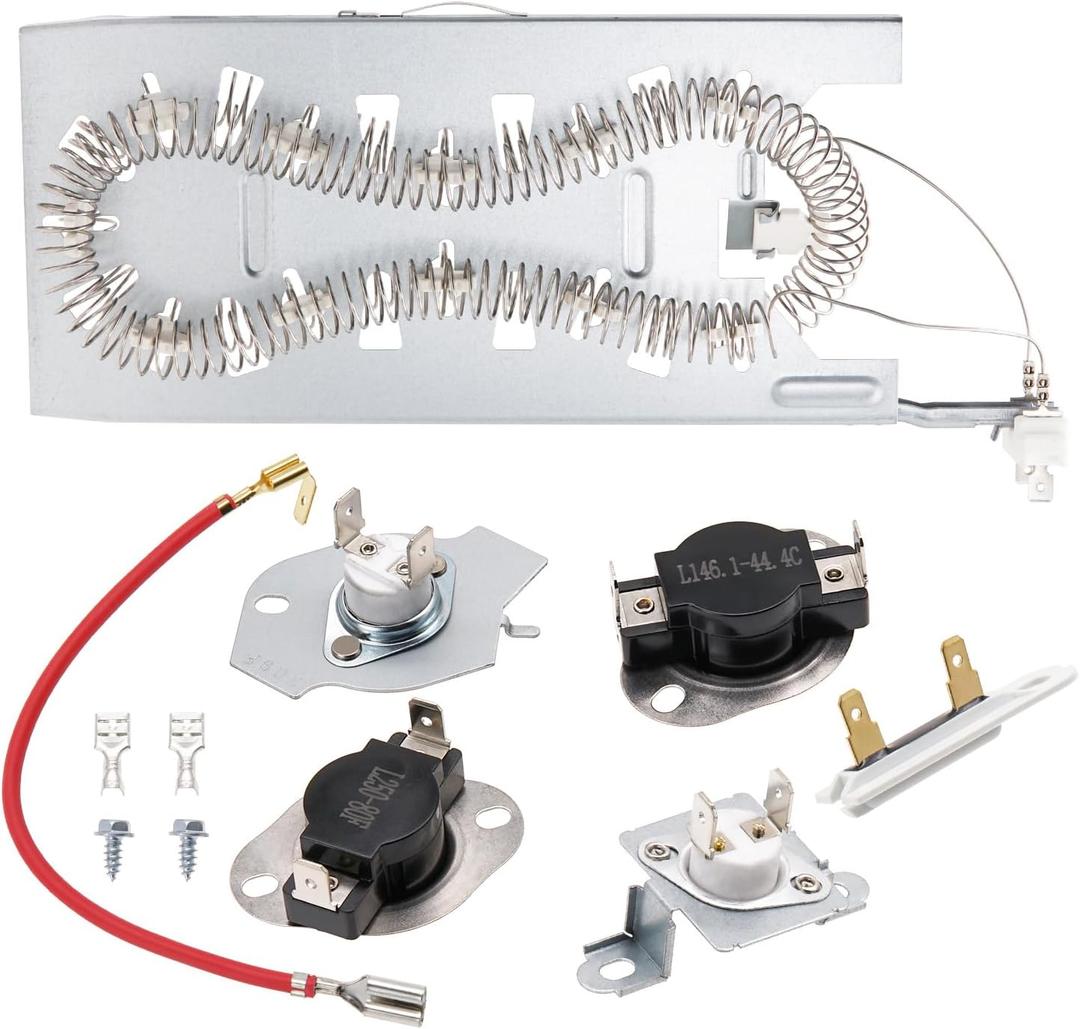 Dryer Heating Element Repair Kit Replaces For Maytag Bravos Model MED5630HW2 MED5630HW1 MED5630HC2 MED5630HC1 MED5630HW0 MED3500FW1 MED5630HC0 MED5500FW1 MED5500FW2 MED5500FC1 MED5500FC2