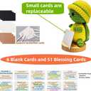 Positive Crochet Animals Appreciation Luxury Gift Set Inspirational Emotional Support Sea Turtle Desktop Decor Perfect for Couples Parents Coworkers Teachers Birthdays (Yellow (ordinary wooden base))