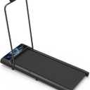 Walking Pad Treadmill with Handle Bar, 2.5 HP Small Treadmills for Home with APP Remote Control, Four New Sports Data Function Analysis, 5.0 Speed Portable Treadmill for Office, Home