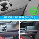 Sinvanho Center Console Armrest Cover for 2015-2025 Ford F150 F250 F350 F450 F550 with 40/20/40 Jump Seat, PU Leather Middle Console Cover Seat Box Lid Protective Cover Cushion Pad, Truck Accessories