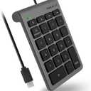 USB C Wired Number Pad for Mac - 10 Key USB Keypad, Type C Numeric pad, Number Keypad for Keyboard and Number Pad for Laptop, MacBook Pro/Air, iMac, and PC - 5ft Cable Numpad - Space Grey Keypads