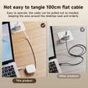Retractable USB C to C Cable 3.3ft, 60W PD Fast Charging Cord, Reel Design Adjustable Length Charger for iPhone 17 16 Plus Pro Max, MacBook Pro/Air, iPad Pro, Galaxy S24 Ultra, Tangle-Free - Orang