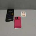 for iPhone 17 Pro Wallet Case with Card Holder (4-5 Cards), Slide Camera Cover, Military Drop Protection, Rugged Women Girly Men Protective Phone Case for iPhone 17 Pro 6.3", Hot Pink